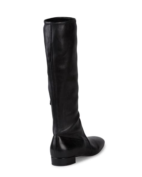 prada tall stretch leather boots|Prada 55 leather ankle boots.